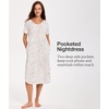 GYS Bamboo Viscose Nightgowns for Women Short Sleeve Sleep Shirt(Ivory Blossom Drift)