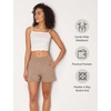 GYS Bamboo Viscose Pajama Shorts for Women, Casual Micro Mini Lounge Shorts(Camel)