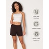 GYS Bamboo Viscose Pajama Shorts for Women, Casual Micro Mini Lounge Shorts(Dark Brown)