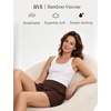 GYS Bamboo Viscose Pajama Shorts for Women, Casual Micro Mini Lounge Shorts(Dark Brown)