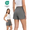 GYS Bamboo Viscose Pajama Shorts for Women, Casual Micro Mini Lounge Shorts(Dark Heather Grey)