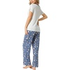 GYS Bamboo Viscose Pajamas for Women Cooling Sleepwear for Hot Flashes(Airy Blue)