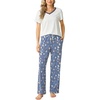 GYS Bamboo Viscose Pajamas for Women Cooling Sleepwear for Hot Flashes(Airy Blue)