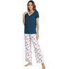 GYS Bamboo Viscose Pajamas for Women Cooling Sleepwear for Hot Flashes(Deep Pink Dots)