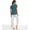 GYS Bamboo Viscose Pajamas for Women Cooling Sleepwear for Hot Flashes(Green)