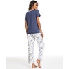 GYS Bamboo Viscose Pajamas for Women Cooling Sleepwear for Hot Flashes(Indigo Blue)