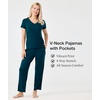GYS Bamboo Viscose Pajamas for Women Cooling Sleepwear for Hot Flashes(Lyons Blue)