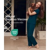 GYS Bamboo Viscose Pajamas for Women Cooling Sleepwear for Hot Flashes(Lyons Blue)