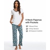 GYS Bamboo Viscose Pajamas for Women Cooling Sleepwear for Hot Flashes(Ocean Green)