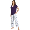 GYS Bamboo Viscose Pajamas for Women Cooling Sleepwear for Hot Flashes(Purple Dots)