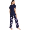 GYS Bamboo Viscose Pajamas for Women Cooling Sleepwear for Hot Flashes(Purple Floral)