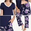 GYS Bamboo Viscose Pajamas for Women Cooling Sleepwear for Hot Flashes(Purple Floral)