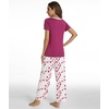 GYS Bamboo Viscose Pajamas for Women Cooling Sleepwear for Hot Flashes(Purplish Red)