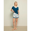GYS Bamboo Viscose Pajamas for Women Set, Ultra-Soft Lightweight Sleepwear(Ink Blue)
