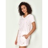 GYS Bamboo Viscose Pajamas for Women Set, Ultra-Soft Lightweight Sleepwear(White Stars)
