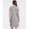 GYS Bamboo Viscose Women Nightgown, Short Sleeve Soft Pajama Nightshirt(Heather Grey)