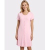 GYS Bamboo Viscose Women Nightgown, Short Sleeve Soft Pajama Nightshirt(Pink)
