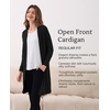 GYS Bamboo Viscose Women Open Front Cardigan, Soft Long Sleeve Casual Coat(Black)