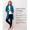 GYS Bamboo Viscose Women Open Front Cardigan, Soft Long Sleeve Casual Coat(Teal Blue)