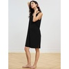 GYS Cooling Bamboo Viscose Nightgowns for Women(Black)