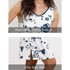 GYS Cooling Bamboo Viscose Nightgowns for Women(Dark Green Floral)