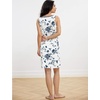GYS Cooling Bamboo Viscose Nightgowns for Women(Dark Green Floral)