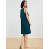 GYS Cooling Bamboo Viscose Nightgowns for Women(Ink Blue)