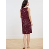 GYS Cooling Bamboo Viscose Nightgowns for Women(Wine Red Floral)