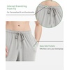GYS Men’s Bamboo Viscose Jogger Pajama Pants, Cooling Lounge Bottoms(Light Grey)