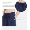 GYS Men’s Bamboo Viscose Jogger Pajama Pants, Cooling Lounge Bottoms(Navy)