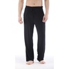 GYS Mens Bamboo Viscose Pajama Pants Sleep Lounge Bottoms(Black)