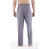 GYS Mens Bamboo Viscose Pajama Pants Sleep Lounge Bottoms(Dark Grey)
