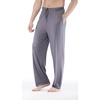 GYS Mens Bamboo Viscose Pajama Pants Sleep Lounge Bottoms(Dark Grey)