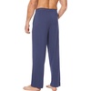 GYS Mens Bamboo Viscose Pajama Pants Sleep Lounge Bottoms(Grayish Blue)