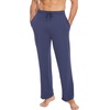 GYS Mens Bamboo Viscose Pajama Pants Sleep Lounge Bottoms(Grayish Blue)