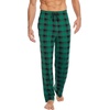 GYS Mens Bamboo Viscose Pajama Pants Sleep Lounge Bottoms(Green Plaid)