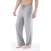 GYS Mens Bamboo Viscose Pajama Pants Sleep Lounge Bottoms(Heather Grey)