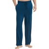 GYS Mens Bamboo Viscose Pajama Pants Sleep Lounge Bottoms(Ink Blue)