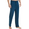 GYS Mens Bamboo Viscose Pajama Pants Sleep Lounge Bottoms(Ink Blue)