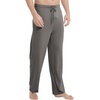GYS Mens Bamboo Viscose Pajama Pants Sleep Lounge Bottoms(Iron Grey)