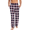 GYS Mens Bamboo Viscose Pajama Pants Sleep Lounge Bottoms(Navy & Red Plaid)