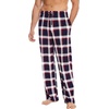 GYS Mens Bamboo Viscose Pajama Pants Sleep Lounge Bottoms(Navy & Red Plaid)