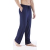 GYS Mens Bamboo Viscose Pajama Pants Sleep Lounge Bottoms(Navy)