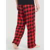 GYS Mens Bamboo Viscose Pajama Pants Sleep Lounge Bottoms(Red Plaid)