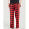 GYS Mens Bamboo Viscose Pajama Pants Sleep Lounge Bottoms(Red Plaid)