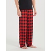 GYS Mens Bamboo Viscose Pajama Pants Sleep Lounge Bottoms(Red Plaid)