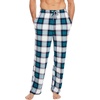 GYS Mens Bamboo Viscose Pajama Pants Sleep Lounge Bottoms(White & Green Plaid)