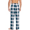 GYS Mens Bamboo Viscose Pajama Pants Sleep Lounge Bottoms(White & Green Plaid)