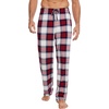 GYS Mens Bamboo Viscose Pajama Pants Sleep Lounge Bottoms(White & Red Plaid)