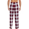 GYS Mens Bamboo Viscose Pajama Pants Sleep Lounge Bottoms(White & Red Plaid)